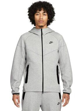 Nike Tech Fleece Windrunner Hoodie Mens 2XL Gray Full Zip Sweatshirt Jacket
